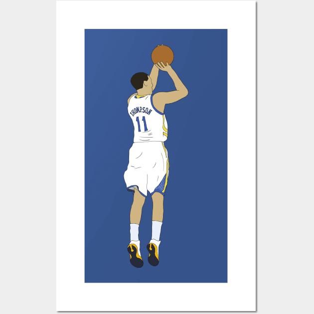 Klay Thompson Jumpshot Wall Art by rattraptees